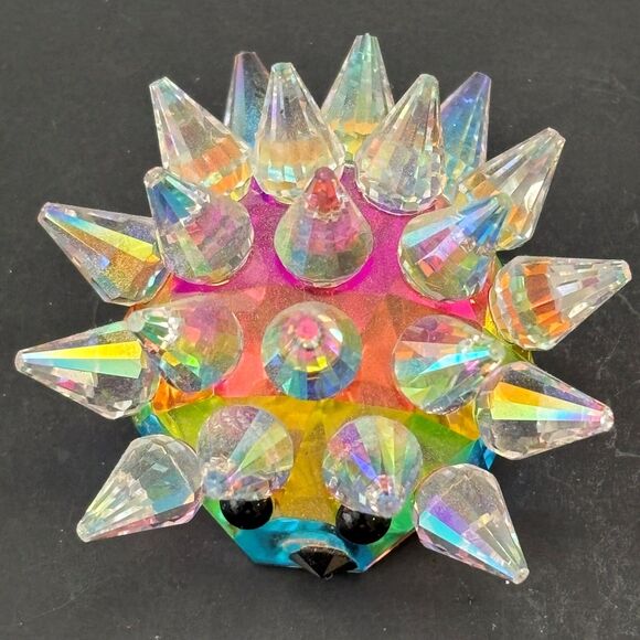 Crystal Lite Iridescent Multicolor Crystal Porcupine Figurine Collectable - Picture 5 of 7